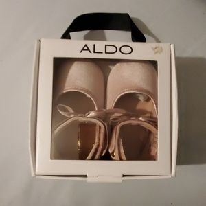 Aldo Velvet Ankle Strap Shoe (Baby)